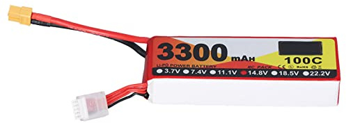 KIMISS 3300mAh 100c 14.8V 4S Batterie Lipo avec Plug