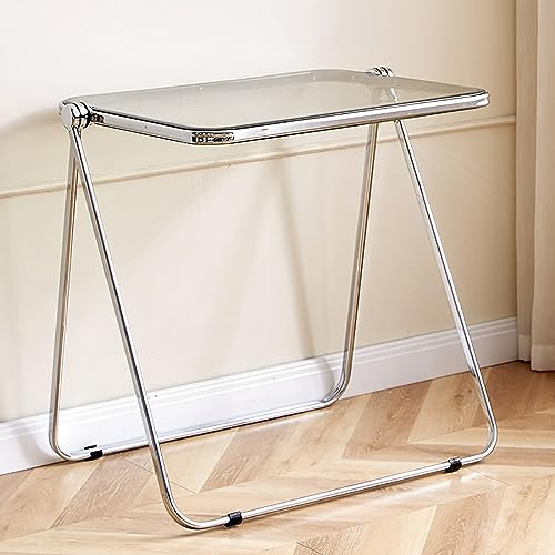 Acrylic Folding Tray Table & Stool Set - Versatile TV Tray for Living Room, Bedroom, Kitchen & Outdoor Use - Space-Saving, Lightweight & Design