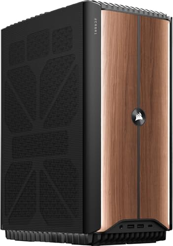 Corsair ONE a600 Gaming PC – Liquid Cooled AMD Ryzen 9 9900X3D CPU – Liquid Cooled NVIDIA GeForce RTX 5080 GPU – 64GB VENGEANCE DDR5 Memory – 2+2TB M.2 SSD – Wood Dark