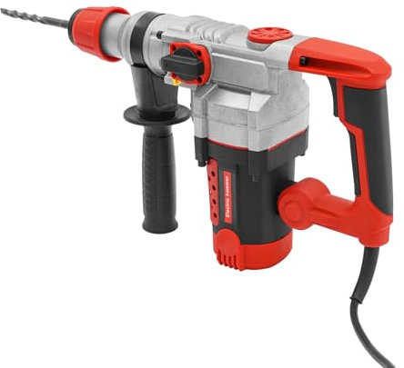Bohrhammer Schlagbohrer, 2200W 220V Pneumatisches Schlagwerk + Koffer, Vielseitig Stemmhammer Schlagbohrer Geschwindigkeit 0-930r/min Hammering Zeiten 3300min ﻿