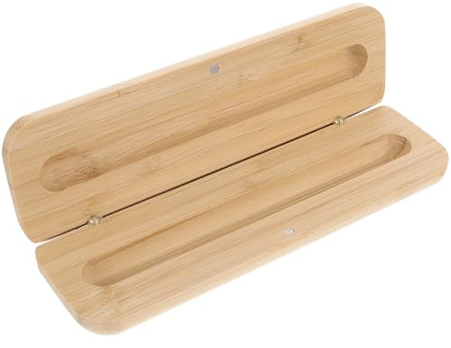 Outanaya Boîte à Crayons en Bois Naturel Fermeture Hermétique, Design Simple et Élégant, pour Étudiants, Rangement Organisé et Portable pour Voyage