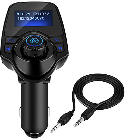 Qiilu FM-Transmitter T11 Bluetooth, Kfz-Freisprecheinrichtung, kabellos, USB-Ladegerät, 5 V/2,1 A, MP3-Player, USB-Transmitter, USB-Ladegerät