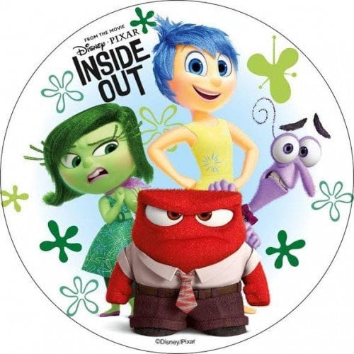 CIALDA in Ostia Disney Inside out Personalizzabile Forma Rotonda diam. 20 cm, Decorazione per Torta