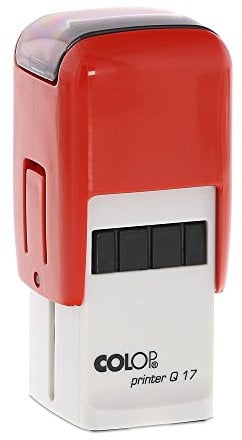 Stempel Colop Printer Q 17 custom (17x17 mm - 4 Zeilen) mit individueller Textplatte Farbe Rot