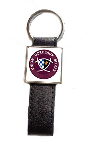 Porte-clés Acier/Simili Cuir Logo Rugby Union Bordeaux - Bègles