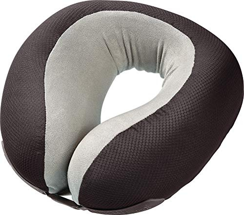 Go Travel Memory Foam Neck Pillow - Dreamer Flight Support, Black | Cushioned head & neck support for flights, coaches, cars and train journeys - Supportive & Ergonomic. Ref 481.101-BLACK.