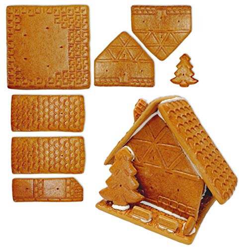 Lebkuchenwelt Lebkuchen Hexenhaus zum Basteln mit Zuckerguss Rezept & Bastel-Anleitung ca. 17x17x18cm & 640g Lebkuchenhaus Bausatz Knusper-Häuschen Dekorieren & Verzieren für die Weihnachtszeit