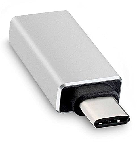 OcioDual USB 3.0 Female auf Typ C Male Adapter On The Go Funktion Silber für Handys Smartphone Tablet Flash Drive Konverter OTG