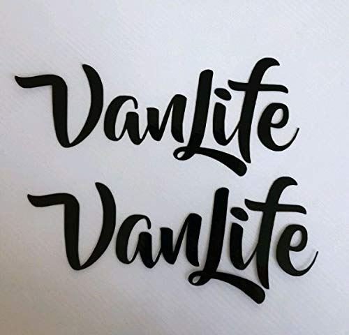 myrockshirt Vanlife 2er Set Camper ca 20 cm Aufkleber,Sticker,Decal,Autoaufkleber,UV&Waschanlagenfest,Profi-Qualität