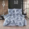 ZIRVEHOME Bettwäsche 135x200 cm. 2 teilig, Navy Blau Palmblatt Muster, 100% Baumwolle/Renforcé, Verdeckter Reißverschluss, Atmungsaktiver Bettbezug Set mit Kissenbezug 80x80 cm. Palma V1