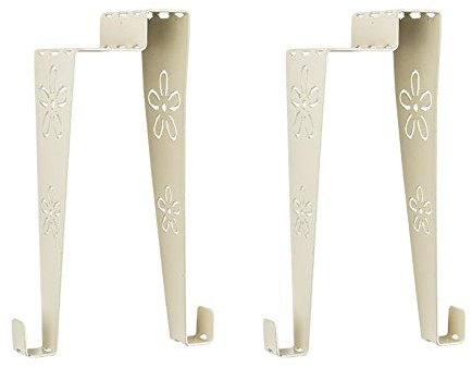 2 ganci decorativi per porte e finestre, design 3, 13,4 x 4 x 4,5 cm, colore crema