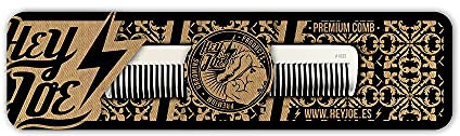 HEY JOE! Premium Aluminium Beard Comb AC02 | Professioneller Aluminiumkamm für Bartpflege und Styling - Größe 120 x 25 x 2 mm