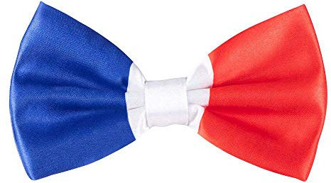Boland 61985 - Fliege Frankreich, 1 Stück, Einheitsgröße, Rot-Blau-Weiß, Niederlande, Fußball, Nationalfarben, Accessoire, Halsschmuck, Karneval, Mottoparty, Puplic Viewing, WM, EM, Clown