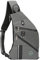 Vanlison Nylon Crossbody Sling Bag Rucksack Brust Schultertasche für Herren und Damen, C-light Grau, Medium, Radfahren