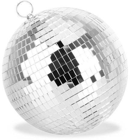 com-four® Discokugel - Spiegelkugel zum Aufhängen - Disco Ball für Party - Partykugel für Silvester, Geburtstag, Mottoparty - Ø 20 cm (Ø 20cm)