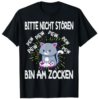 Gamer Spruch Gaming Katze Gaming Headset Geschenk für Zocker T-Shirt