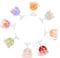 DanLingJewelry 32 pcs Multicolor Resin Cup Pendants Mini Wine Glass Resin Charms with Gold Foil for DIY Crafts Earring Jewellery Making