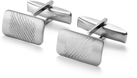 Silberne Manschettenknöpfe Für Herren Aus 925er Silber Mit Chevron Design