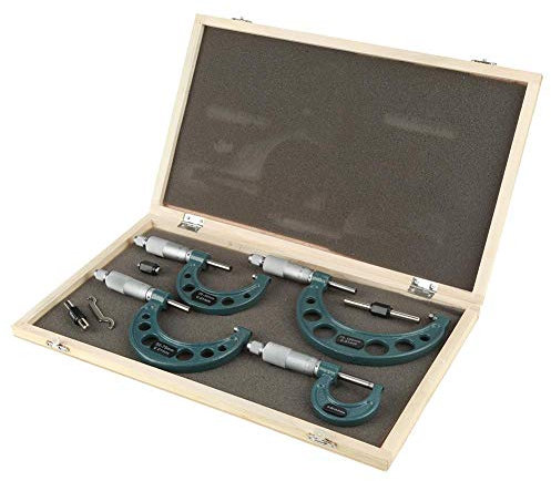 Micrometro, micrometro esterno metrico 4PCS/SET 0-100mm per la lavorazione dei metalli