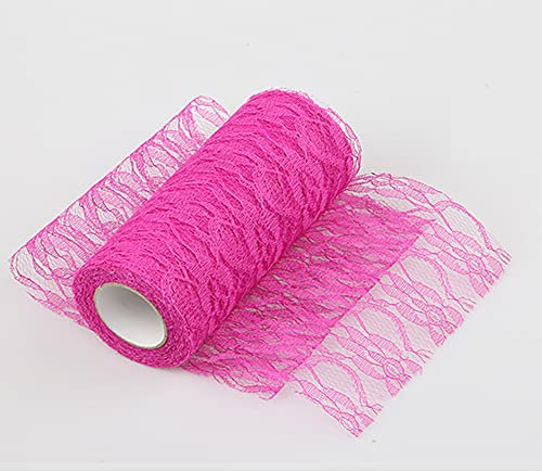 Spitze Tischläufer Tischband Tischdecke Küche Esstisch Dekoration Tischdeko für Hochzeit Geburtstage Tischdekoration Kommunion Weihnachten Herbst Braut & Baby Dusche Tabletop Dekor,Rose B 15cmx22m