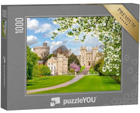 puzzleYOU: Puzzle 1000 Teile „Long Walk zum Schloss Windsor, England“ – aus der Puzzle-Kollektion Parks, Schlösser, Blumen & Pflanzen