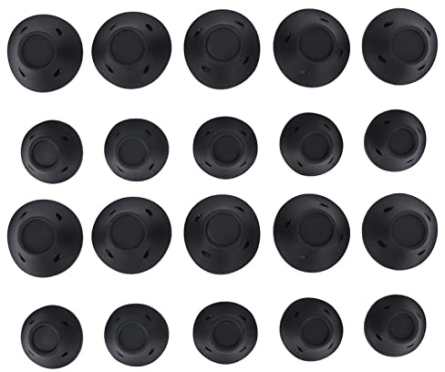 20 Stück Silikon Lockenwickler, Hitzefreie Flexible Lockenwickler Pilzform Lockenwickler für Zuhause Silikon für Frauen und Mädchen Haarstyling Werkzeug Schwarz