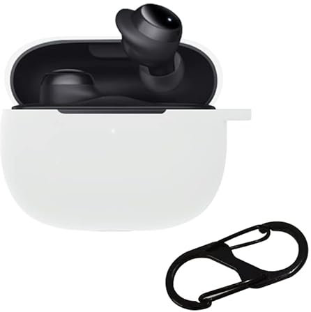 Lycuiw Shockproof Cover Compatible for Redmi Buds 3 Lite Waterproof Case Bluetooth-compatible Headphone Silica Non-slip Sleeve earphone earbud (white)