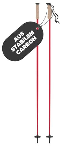 Atomic AMT Carbon Skistöcke - Hochwertiger 4* Carbon Skistock - ergonomischer Griff am Stock - verstellbare Handschlaufe - Stöcke mit 60mm-Pistenteller
