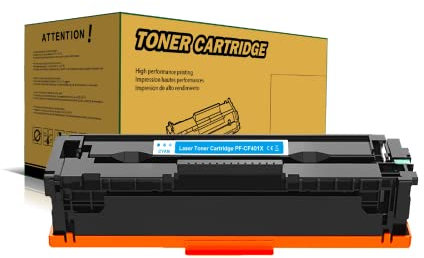 Amla 2300 Seiten Toner Kompatibel mit HP 201X Toner Cyan HP 201X C Toner für HP CF401X CF401A für HP Colour Laserjet Pro M274 M274n MFP M277 MFP M277dw MFP M277n M252 M252dw M252n ( 1× Cyan )