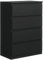 meble masztalerz Kommode Schwarz Matt mit 4 Schubladen - 70 x 102 x 39 cm - Sideboard Wohnzimmer, Schlafzimmer - Schubladenschrank - Komodenschrank
