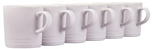 LE CREUSET Stoneware Set of 6 London Mugs, 12 oz. Each, Shallot