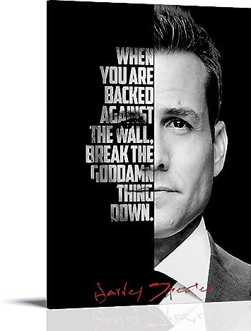 HD Harvey Specter Classic TV Show Motivationsposter Leinwand Poster Dekorative Malerei Leinwand Wandposter und Kunstdruck Moderne Familie Schlafzimmer Dekor Poster 20 x 30 cm