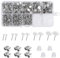 1800 Pezzi Perni e Retro per Orecchini 5 Dimensioni Perni Dell'orecchino in Acciaio Inox,con 600 Chiusure a Ferma Farfalla e 600 Trasparente Gomma Backs Support per Fai Da Te Creazione Gioielli Kit