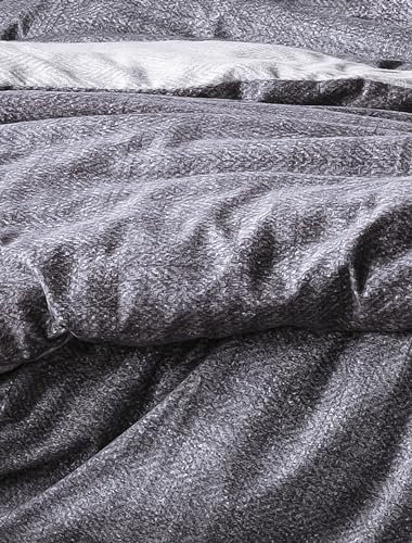 Irisette Edelflanell Bettwäsche Alpaka 135x200 Melange Wende grau Silber 8469-11