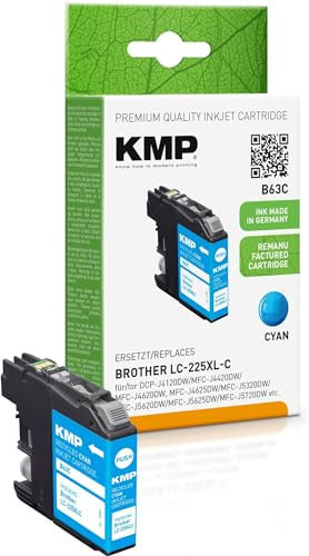 KMP Tintenpatrone ersetzt Brother LC225XLC Kompatibel einzeln Cyan B63C 1530,4003