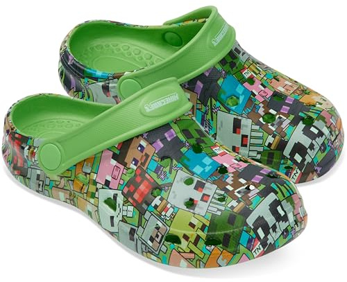 Minecraft Zoccoli Bambino con o senza Ciondoli Scivolare Ciabatte Bambina Giardino Piscina Creeper Regalo Bambini