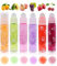 Baorder 6Pcs Roll-On Lip Gloss Set,Fruchtaromatisiertes Rollerball Lip Öl,Transparent Plumping Lip Gloss für Jugendliche und Kinder,Nicht giftige Lip-Make-up Set