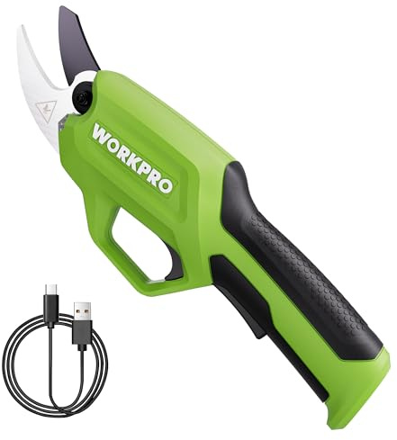 WORKPRO 7.2V Electric Pruning Shears, Battery Powered Pruning Shears, Cordless Tree Pruner, 0.8 Inch Cutting Diameter, Branch Cutter Gardening Scissors with Rechargeable Battery