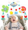 Kinderwagen Spielzeug mit Musik, Spielbogen Kinderwagen Babyschale Kinderbett Babyspielzeug, Mobile Kinderwagenkette mit Rasselspielzeug, Hängend Sensory Babyspielzeug Geschenk für Neugeborene
