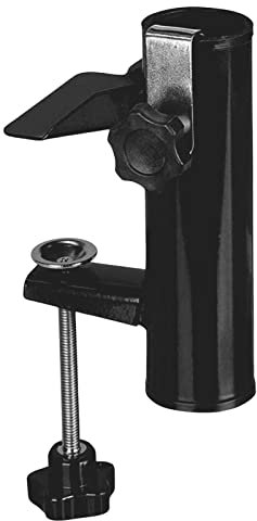 Supporto per ombrellone, stabile morsetto in metallo, portaombrelli in ferro, robusto supporto per ombrelloni, per spiaggia, cortile, balcone, ponte, barche, 16 x 3,8 cm