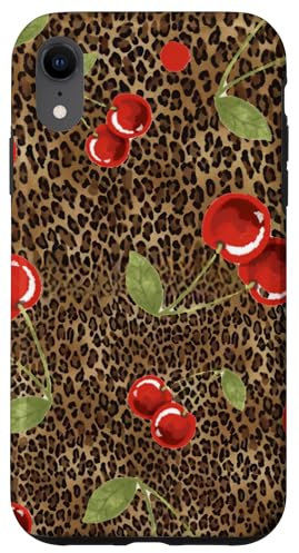 Western Boho Leopard Cherry Rodeo Case for iPhone XR