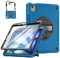 Miesherk Funda para iPad Air 11 2024 6ª Generación: Case Protectora Cuerpo Completo iPad Air 5/4 10.9 2022/2020-Protector Pantalla-Portalápices-Soporte Giratorio-Correa de Mano/Hombro-Azul