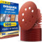 S&R Klett Schleifpapier Set 125 mm, Meister, 8 Löcher, 100 St. in Körnung P240, Schleifblätter, Schleifscheiben für Exzenterschleifer, Klettschleifpapier, zuverlässige Haftung am Schleifteller