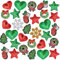 PH PandaHall 30 Stück Weihnachts Aufbügler Glitzernde Pailletten Strass Aufnäher Weihnachts Patches Dekorativ Bestickt Für Heimwerker Bastelarbeiten Kleidung