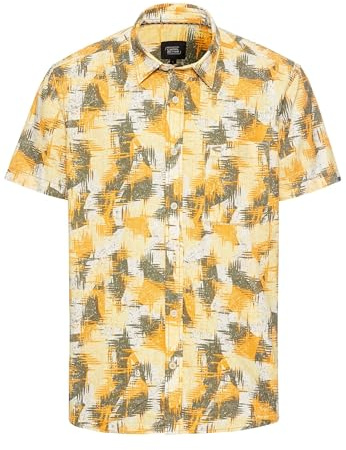 camel active Herren Kurzarmhemd mit Strukturmuster