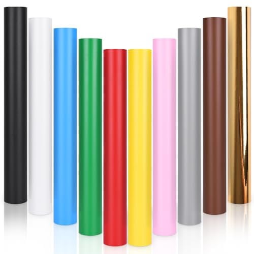 IModeur 10 rotoli di vinilo adesivo opaca da 30,5 x 153 cm - pellicola adesiva per macchine Cricut, Silhouette Cameo, la maggior parte delle macchine da taglio
