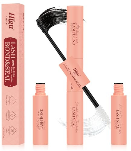 Higu Clace 10ml Lash Bond and Seal, 2IN1 Cluster Lashes Glue for DIY Lash Extensions, Waterproof Individual Lashes Glue, 72h+Super Strong Hold Eyelashes Bond and Seal(ZS Lash Bond and Seal)