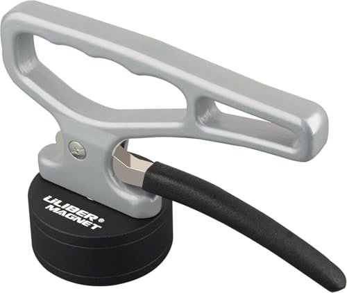 ULIBERMAGNET Heavy Duty starkes magnetisches Pickup-Werkzeug, magnetisches Heben mit Schnellverschluss, tragbarer Materialsammler mit ergonomischem Griff für Eisenplatte, Werkzeugstahl, Laserschneiden
