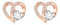 GW Orecchini Donna Oro Rosa Orecchini Donna Argento 925 Earrings for Women Cuore Orecchini Diamante Regalo Donna Compleanno