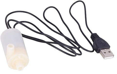 POPETPOP Pompe à Eau Submersible Avec Câble Usb De Pompe De Fontaine Pour Aquarium Petite à Eau à Moteur Blanche Conception Amphibie